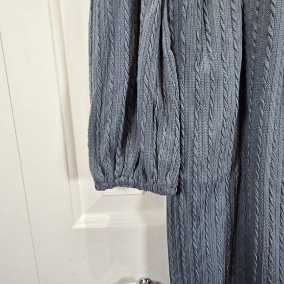 NWT Bluish Gray Fall Knit Dress with Pockets – Size Large - Picture 4 of 6